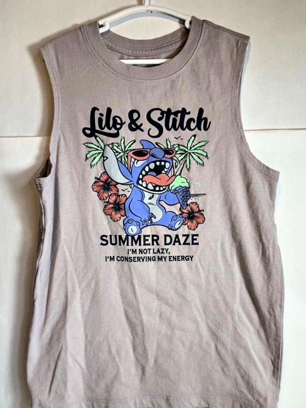 Size 8 Lilo and Stitch Kids Tank Top Summer Daze Stitch